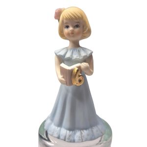 Vintage Enesco Growing Up Birthday Girls Age 6 1981 Decorative Figurine‎